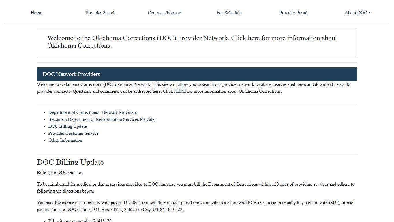 Oklahoma Department of Corrections